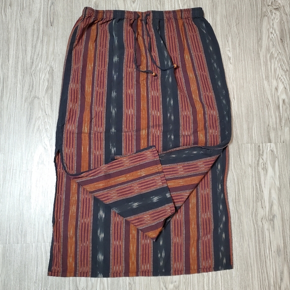 White Stag Women's Drawstring Waist Maxi Skirt with Side Slit on Both Sides - Picture 3 of 8